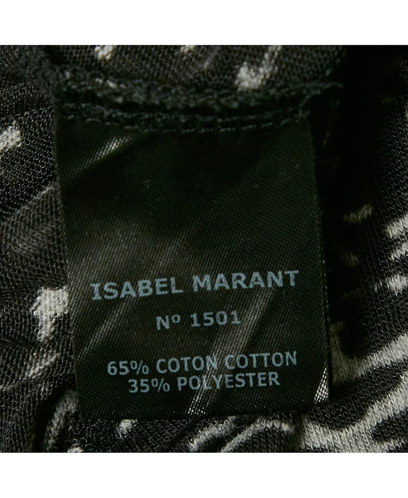 Pre-Owned Isabel Marant Women's Etoile Monochrome Patterned Jersey Sleeveless Top