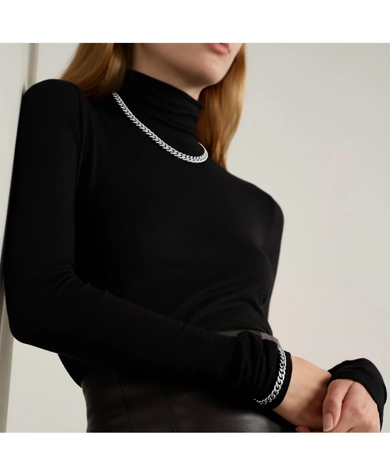 Joey Baby Silver Chunky Cuban Chain Bracelet with Toggle Clasp