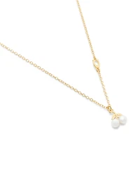 Coach Faux Mother of Pearl Signature Pearl Cherry Pendant Necklace