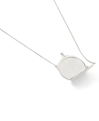 Coach Antique Silver Runway Coin Purse Pendant Necklace