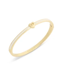 Coach Chalk Signature C Heart Enamel Bangle Bracelet