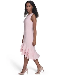 Tommy Hilfiger Women's Sleeveless Blossom Jacquard Midi Dress