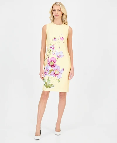 Anne Klein Petite Sleeveless Printed Sheath Dress