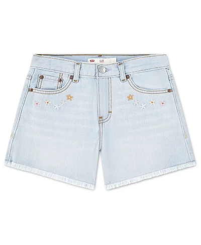 Levi's Girls' 4-6X Crochet Applique A-Line Shorts