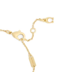 Coach Faux Stone Signature C Tea Rose Strand Bracelet