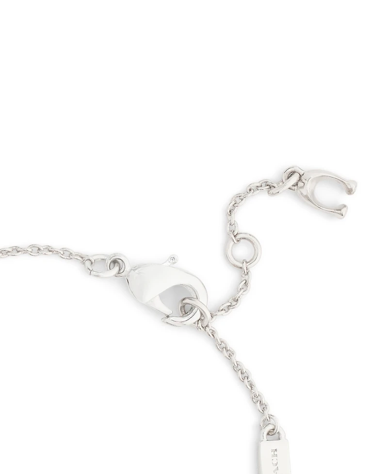 Coach Faux Stone Signature C Heart Strand Bracelet
