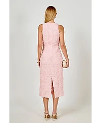 endless rose Women's Floral Applique Maxi Dress