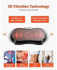 Vibration Plate Exercise Machine Whole Body Trainer with Resistance Bands