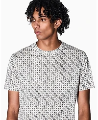 A|X Armani Exchange Men's Short Sleeve Jersey Allover logo Print T-Shirt