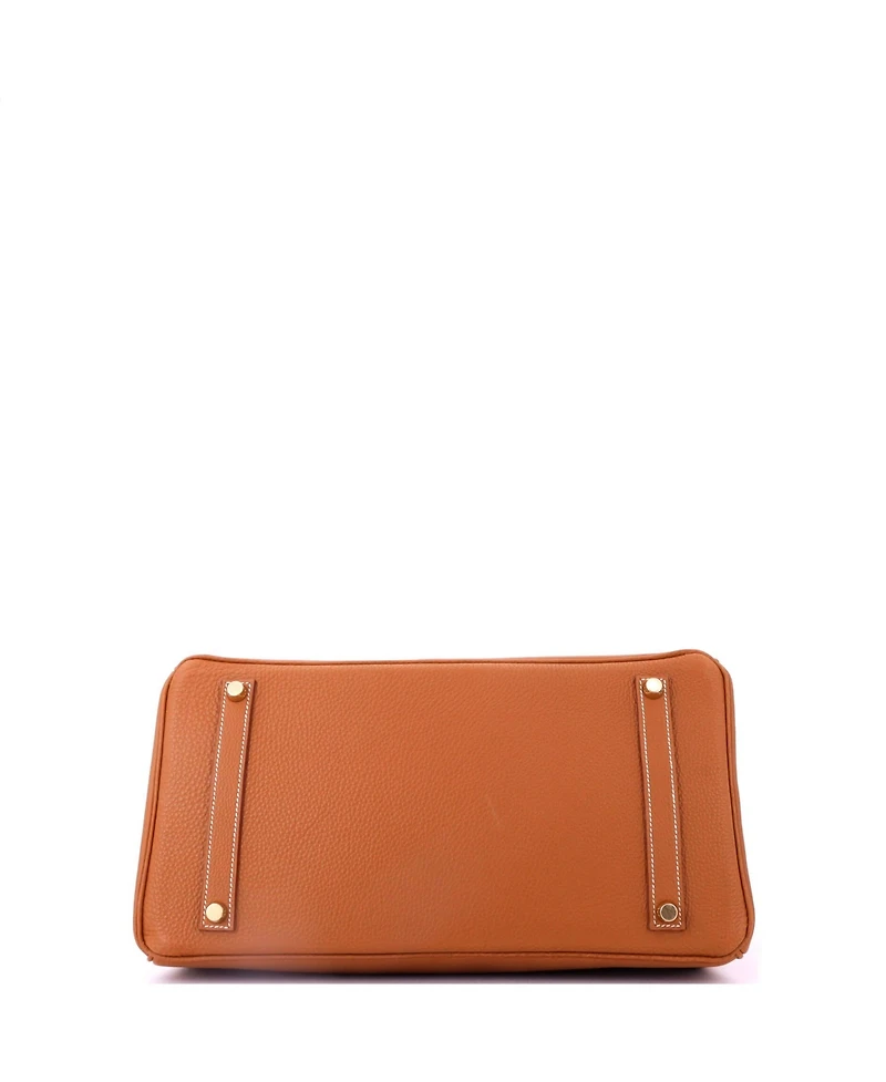 Pre-Owned HERMES Birkin 35 Handbag Brown Togo with Gold Hardware