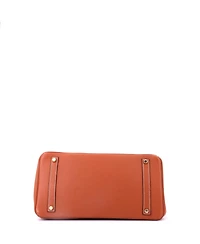 Pre-Owned HERMES Birkin 35 Handbag Brown Clemence with Gold Hardware