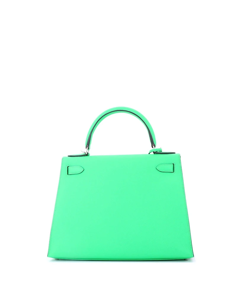 Pre-Owned HERMES Kelly 28 Handbag Epsom with Palladium Hardware