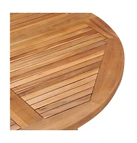 vidaXL Folding Patio Dining Table 43.3"x29.5" Solid Wood Teak