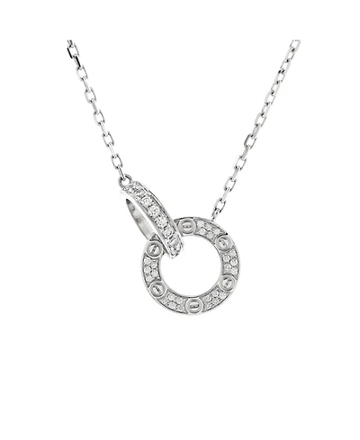 Pre-Owned Cartier Love Interlocking Pave Necklace