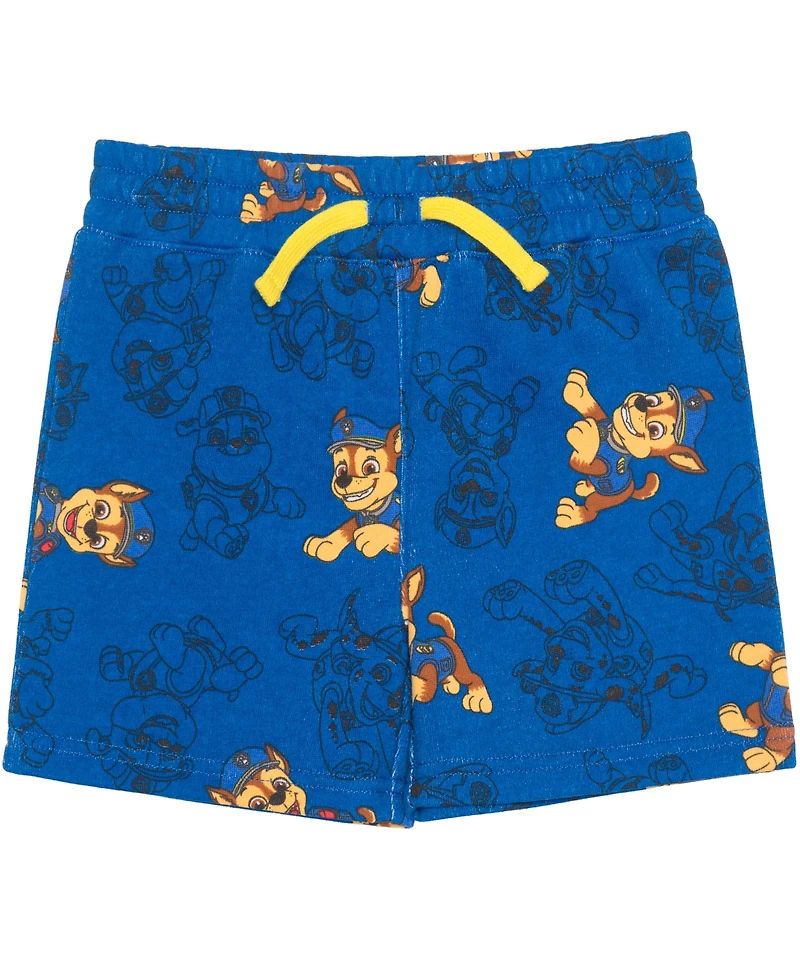Paw Patrol Boys' Toddler 2T-5T T-Shirt and All-Over Print Shorts, 2-Piece Set