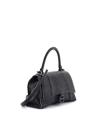 Pre-Owned Balenciaga Small Hourglass Top Handle Bag Embossed Leather