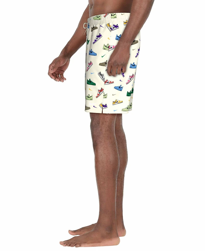 Nike Men's 7" Sneaker Print Volley Swim Shorts