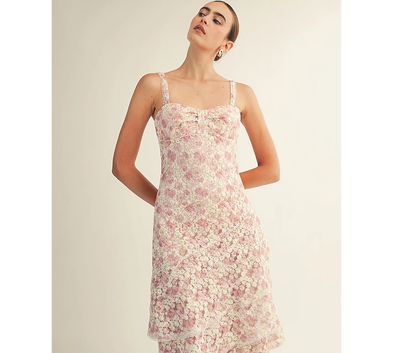 Arose Studio, Inc Women's Lorraine Sweetheart Neck Midi Dress