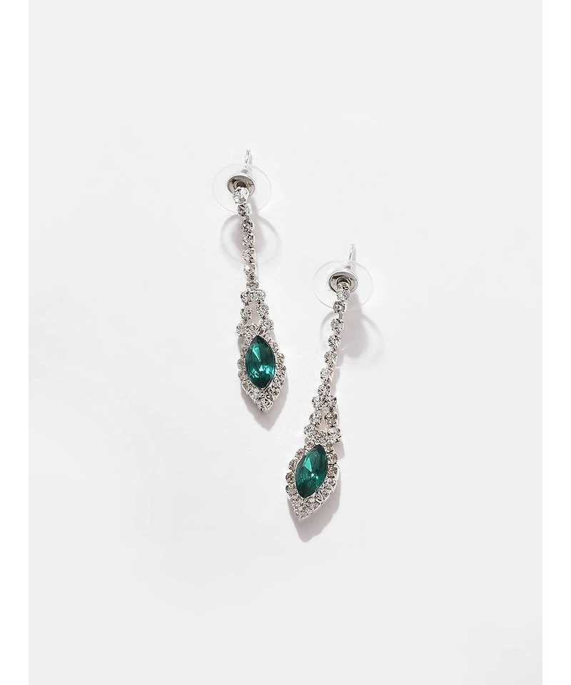 Sohi Silver Plated Designer Stone Necklace And Earring Set