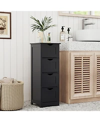 Volenca 4-Drawer Freestanding Floor Storage Cabinet with Anti-Tip Safety Kit