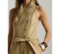Lauren Ralph Women's Belted Notch Lapel Jumpsuit