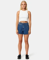 Abrand Women's Venice Bella Mid-Rise Denim Shorts