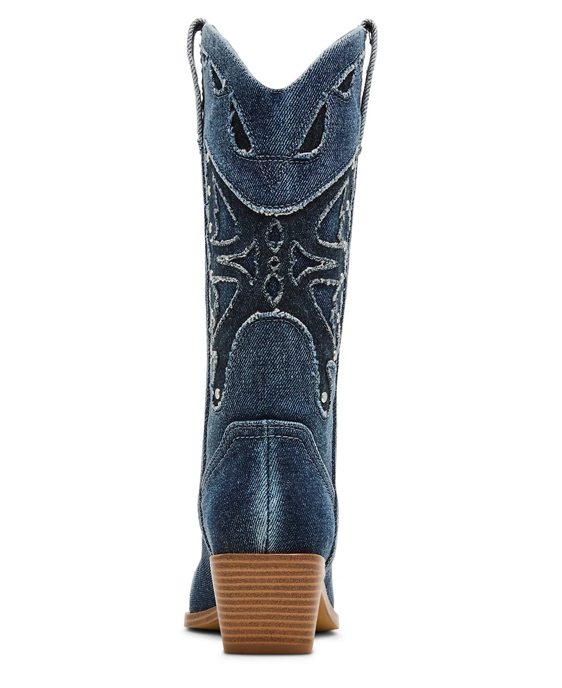 Madden Girl Women's Saloonn Novelty Cowboy Boots