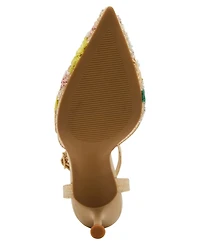 Madden Girl Women's Flora Embellished Pointed Toe Two-Piece Pumps