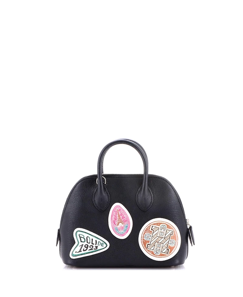 Pre-Owned HERMES Mini Bolide 1923 Pique-Colle Bag Chevre Mysore