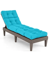 Slickblue Outdoor Chaise Lounge Cushion with Ties for Poolside