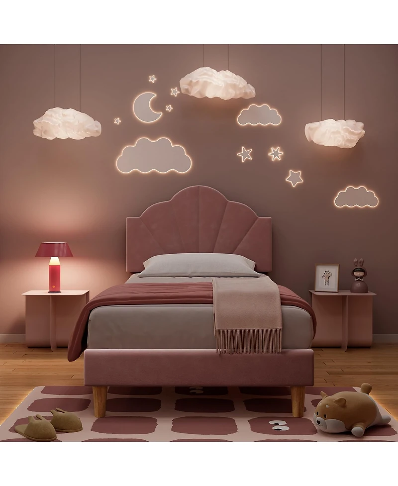 gaomon Twin Upholstered Bed Frame