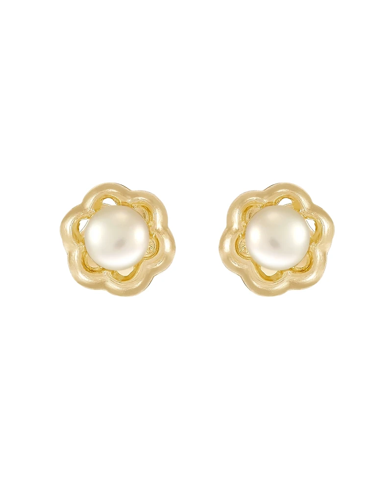 Macy's Cultured Freshwater Pearl (3 mm) Stud Earrings in 14k Yellow Gold