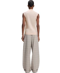 Boss by Hugo Women's Merino Wool Sleeveless Mock Neck Top