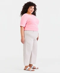 Style & Co Plus High-Rise Shaping Cropped Jeans, Macy's Exclusive