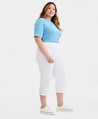 Style & Co Plus High-Rise Shaping Capri Jeans, Macy's Exclusive