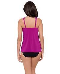 Miraclesuit Dd Cup Razzle Dazzle Underwire Asymmetrical Tankini Top