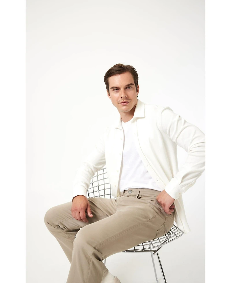 Mavi Jeans Men's Matt Relaxed Straight Leg Sand Casual Twill