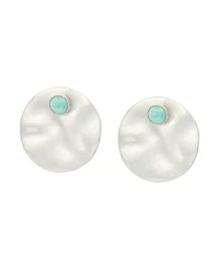 Robert Lee Morris Soho Mother of Pearl Turquoise Disc Earring Jacket