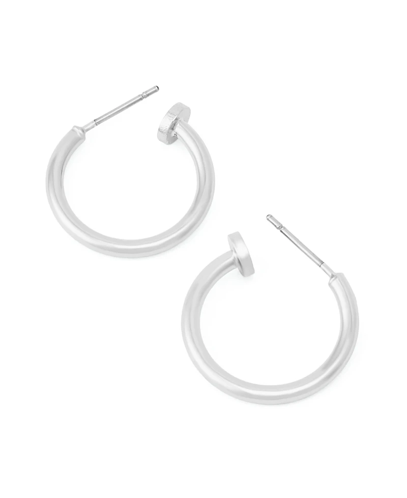 Robert Lee Morris Soho Silver Minimal Huggie Earrings