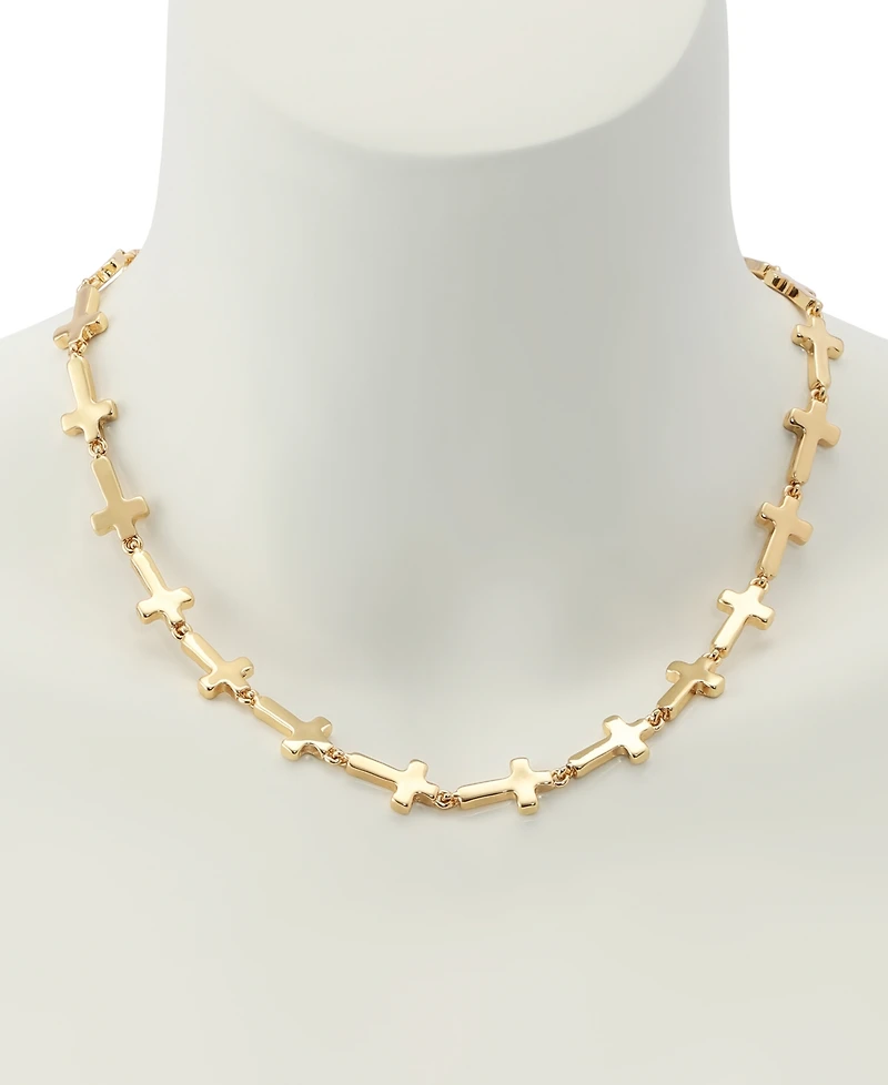 Robert Lee Morris Soho Gold Cross Collar Necklace
