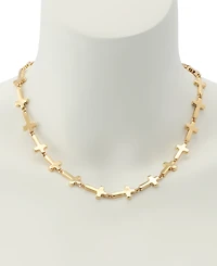 Robert Lee Morris Soho Gold Cross Collar Necklace