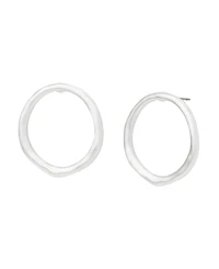 Robert Lee Morris Soho Silver Sculpted Small Circle Post Earrings