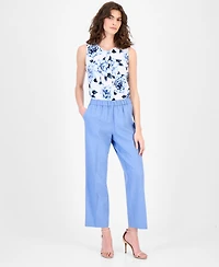 Anne Klein Women's Sleeveless Asymmetric Pleated Top