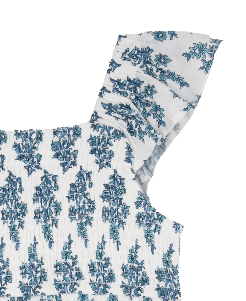 Rare Editions Girls' 2T-6X Printed Square Neck Dress