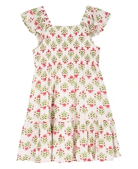 Rare Editions Girls' 2T-6X Smocked Tiered Dress