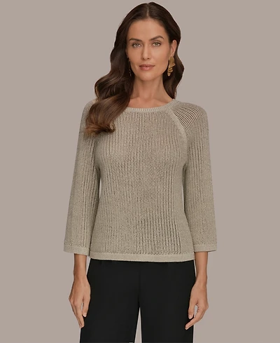 Donna Karan New York Petite Crew Neck Sweater