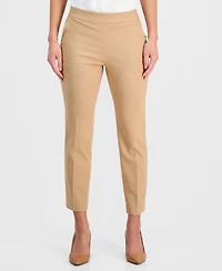 Kasper Women's Stretch Twill Cropped Pull-On Pants, Regular & Petite