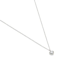 Coach Faux Stone Halo Heart Pendant Necklace