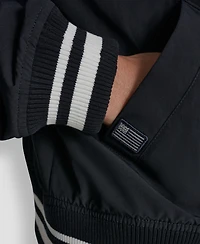 Dkny Women's 1989 Pins & Patches Snap-Front Varsity Jacket