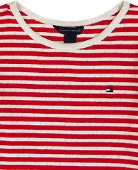 Tommy Hilfiger Girls' 4-6X Crewneck T-Shirt and Front Waist Skort, 2-Piece Set